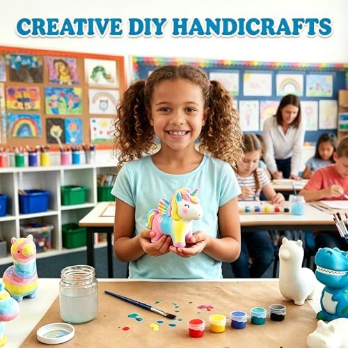 LovesTown Squeeze Painting Kit, 6 PCS Squeeze Toys DIY Animal Paint