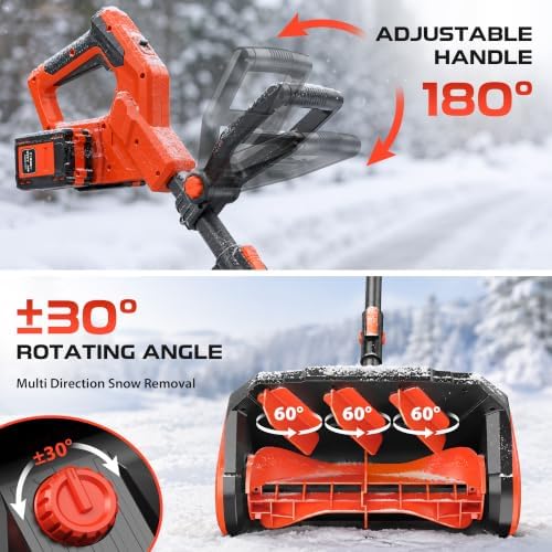 Cordless Electric Snow Shovel, 40V Snow Blower, 15'' Width
