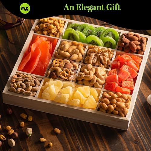 NUT CRAVINGS - Dried Fruit & Mixed Nuts Gift Basket (12 Assortments)