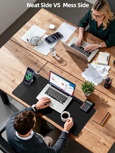 Mouse Pad with Magnetic Wireless Charging & Adjustable Phone Stand
