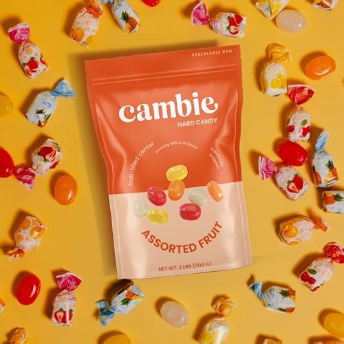 Cambie Assorted Fruit Hard Candy Individually Wrapped - 2 lbs Fruit Candy