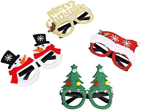 Max Fun 12Pcs Christmas Glasses Accessories Party Favors for Kids