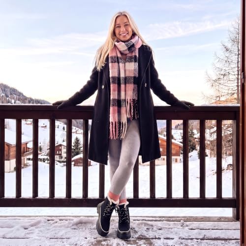 DREAM PAIRS Women’s Lace Up Ankle Snow Boots