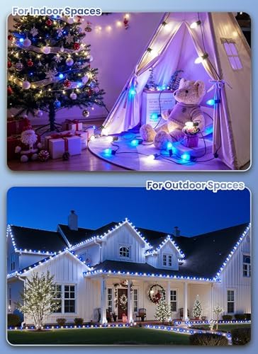 Vintage Christmas Lights Outdoor, 150Ft C9 String Lights with 75 LED Bulbs