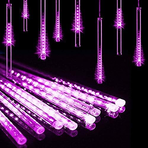 Aukora Halloween Lights Outdoor, UL Certified Meteor Shower Lights Purple