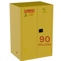 Jamco 90 Gallon Steel Flammable Safety Cabinet, Self-Closing Doors, Yellow | All-Welded Double-Wall Steel Flammable Storage Cabinet, Lockable Doors, 43"W X 34"D X 65"H, Osha & Fm Certified, Made In Usa