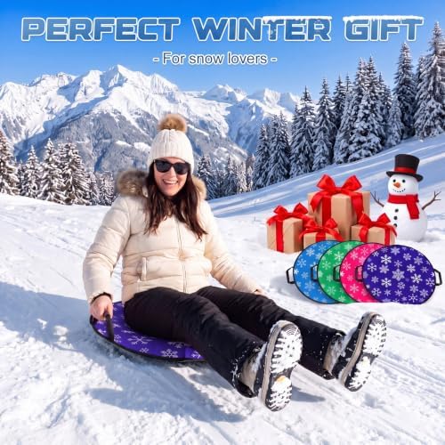 26" Foldable Snow Sleds with Handles for Adult