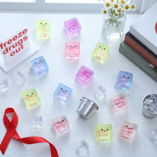 Thenshop 30 Pcs Red Ribbon Week Ice Cube Squeeze Soft Toys Awareness Gifts