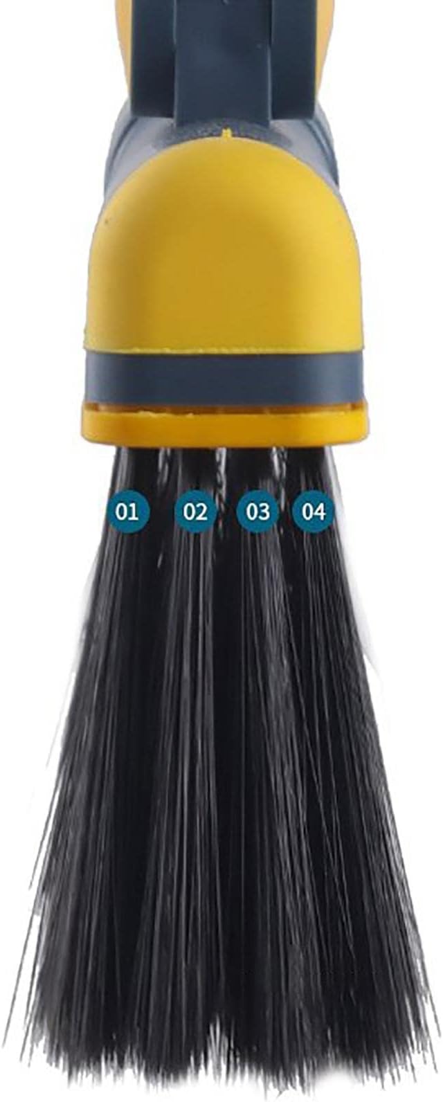 Broom and Dustpan Set, Cleaning with Dustpan Teeth, Stand up Broom & Dustpan Combo, Long Handle Broom with Dustpan Combo Set for Kitchen -ffice Lobby Floor and Dog Cat Pets Home Use