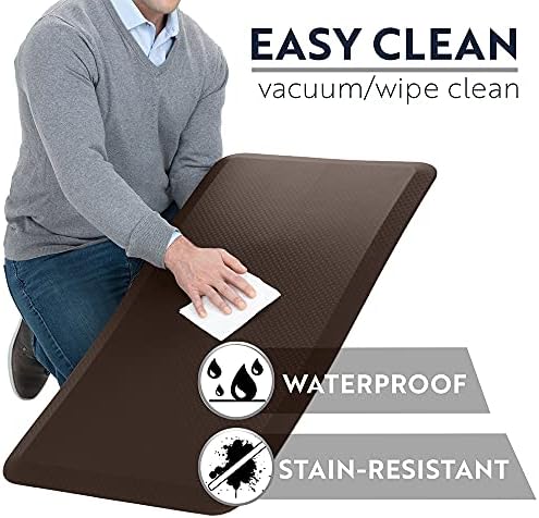 KANGAROO Cushioned Anti Fatigue Kitchen Mats for Floor, 24x70 Brown