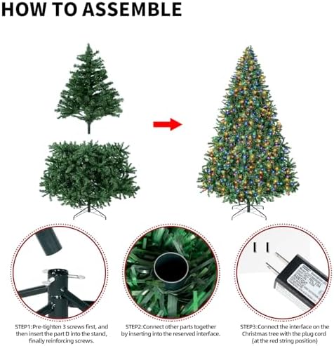 4FT Prelit Christmas Artificial Tree with Led Lights, Lighted Xmas Tree