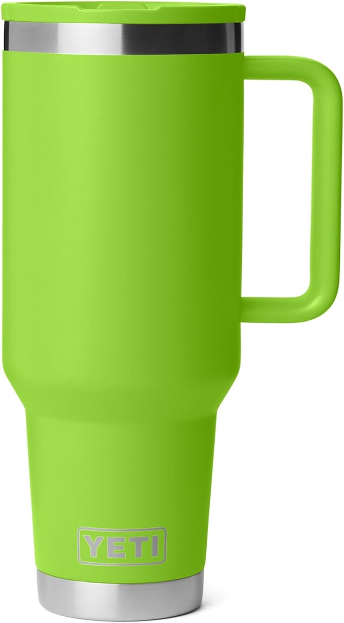 YETI Rambler 40 oz Travel Mug with Flip Straw Lid – Stainless Steel, Vacuum Insulated, Leakproof, Cup Holder Friendly, Venom