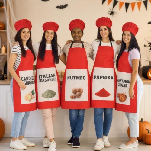 Halloween Spice Condiments Apron & Hat