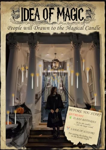 Halloween Decoration Floating Candle with Wand Magic LED Flickering-20PCs