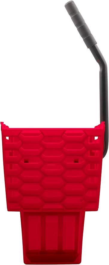 SPARTA OmniFit Mop Bucket System, Durable Mop Bucket, Side Press Wringer, and Soiled Water Insert, Floor Cleaning Essentials for Commercial and Home Use, 35 Qt Capacity, 1 Count, Red
