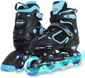 MammyGol Adjustable Inline Skates for Kids Boys Girls Youth Blades Roller Skates with Light up Wheels Ages 4-16