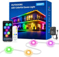 Permanent Outdoor Lights 300ft, RGB+IC Smart LED Eaves Lights,IP67 Waterproof Outdoor Led Lights for House Roof, Christmas, Halloween, Holiday, Party Decor(2 Rolls of 150ft)