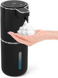 Automatic Foaming Soap Dispenser,Touchless Foam Soap Dispenser,12.8oz Rechargeable Wall Mounted Smart for Bathroom and Kitchen Dish Soap,Easy for Toddlers(Black)