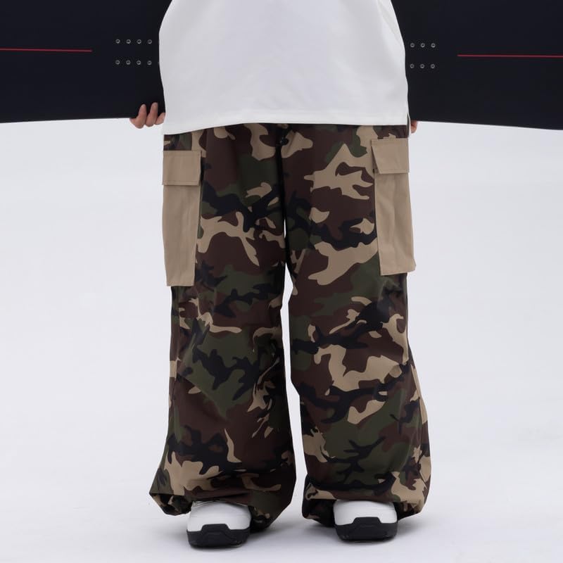 SNOWVERB Loose Fit Snowboard Leopard Ski Snow Baggy Pants for Men and Women