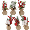winemana 6 Pcs Mini Christmas Tree Table Decorations Office Holiday Decor