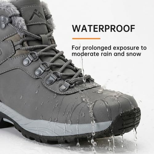 CC-Los Women's Ankle Hiking Winter Snow Boots Faux Fur Lined Warm