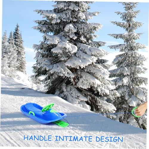 Thickened Snow Sled with Brakes Steering Wheel Winter Season