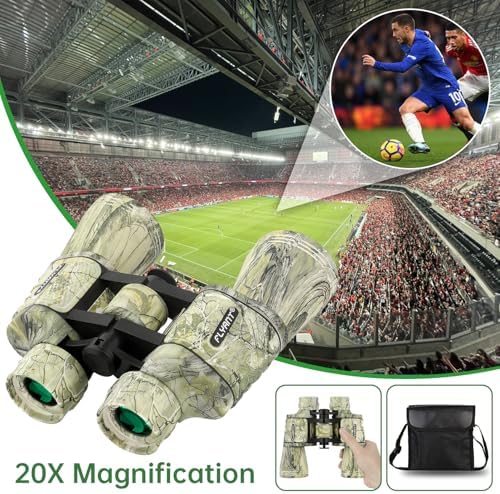 20x50 High Powered Binoculars for Adults, Waterproof Binoculars with Low Light Vision for Bird Watching Hunting Camping Travel Cruise Hiking Sports Stargazing, Unique Gifts for Men