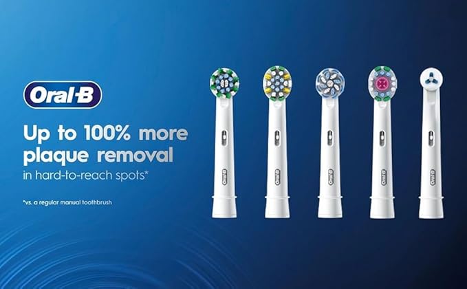 Oral B Cross Action Electric Toothbrush Replacement Brush Heads Refill, 4Count