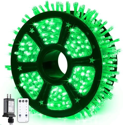 JMEXSUSS 600 LED Green Lights Indoor Outdoor Waterproof for Halloween Decor