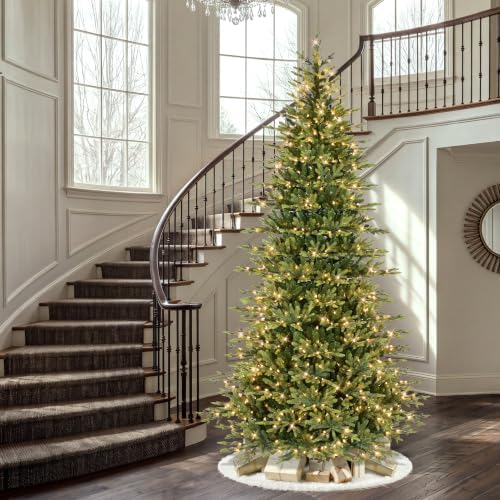 Puleo International 9ft Pre-Lit Slim Balsam Fir Christmas Tree