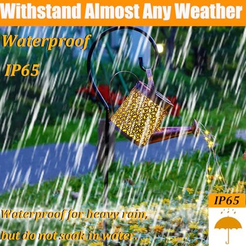 Merrytech Solar Watering Can Light,Garden Decor Gifts for Mom Grandma Large