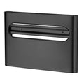 Stardrix Slim Matte Black Stainless Steel Toilet Seat Cover Dispenser – Designer Wall-Mount Holder with Curved Edges and Large Capacity for Single or 1/2 Fold Covers, Aesthetic and Modern Look