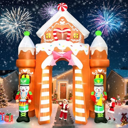 Kalolary 12FT Christmas Inflatable Archway Outdoor Decorations