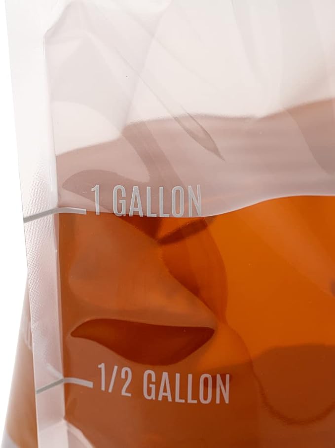 Restaurantware Cater Tek 1 Gallon Water Containers 2 Drink Bags - Collapsible Includes Tamper-Evident Caps Clear Plastic Beverage Bags For Catered Events Camping or Hiking Durable Handle