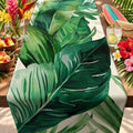 Luau Party Decorations - Palm Leaves Table Runner | Love Island Hawaiian Theme Party Decorations for Summer - Tropical Beach Backdrop Decor Birthday Party Supplies Favors for Home Kitchen Dining
