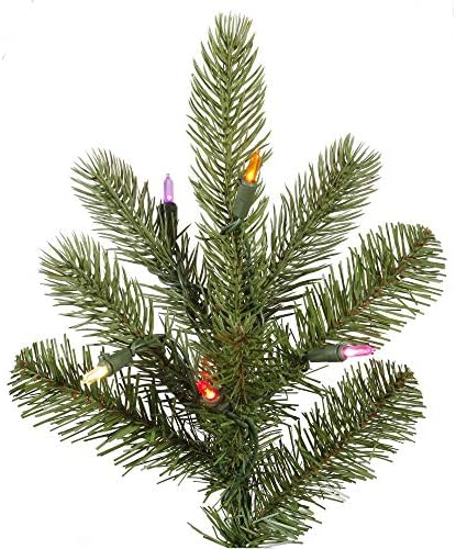 Vickerman 7.5' King Spruce Artificial Christmas Tree, Multi-Colored Dura-Lit LED Lights - Faux Christmas Tree - Seasonal Indoor Home Decor
