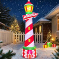 KOOY 7FT Inflatable Christmas Decorations, Christmas Blow Ups Yard Decorations with LED Light Up,Inflatable Lighthouse, Inflatable Outdoor Decoration for Xmas Yard Decor