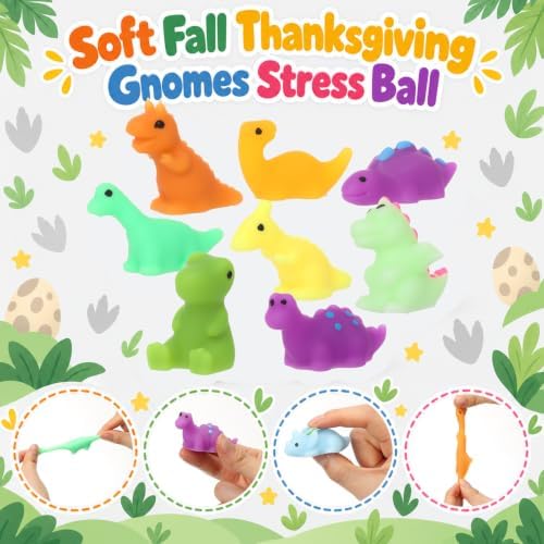 Thenshop 30 Pcs Dinosaur Balls 15 Assorted Styles