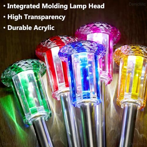 DenicMic Outdoor Solar Lights Waterproof 10 Pack Color LED Christmas Decor