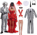 JenPen 9 Pcs Halloween Couple Costume Cosplay Set for Adult