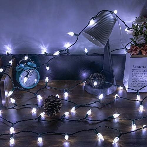 AWQ 500LED 173.8 FT C6 Christmas String Lights Plug in White Decorations