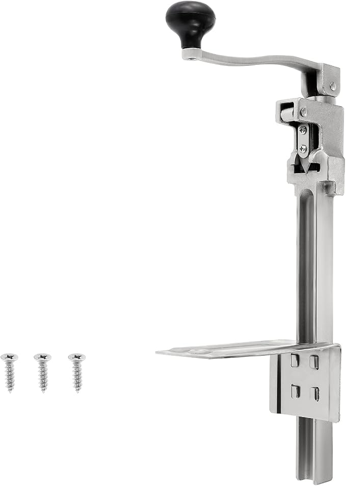 IRONWALLS Commercial Can Opener for Restaurant, 19”/48cm Heavy Duty Table Mount Manual Can Opener for Cans Up to 13” Tall, Metal Professional Can Opener with Plated Steel Base for Hotel, Food Store | Manual Industrial Can Openers for Big Cans, Heavy Du...