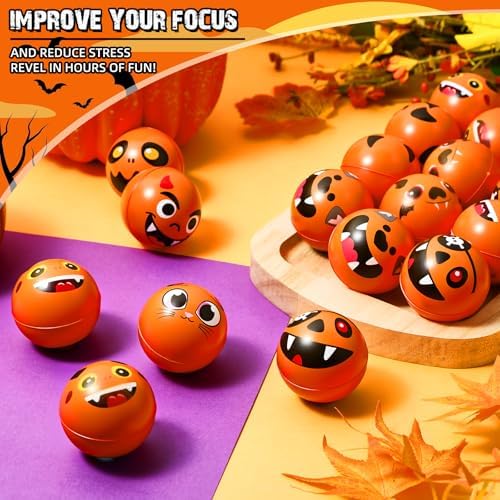 Libima 24 Pcs Mini Face Halloween Fidget Toy Bulk, 2 Inch