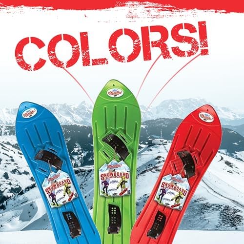 The Original Geospace Sledsterz Kids Beginner Snowboard for Winter Fun on Snow, with Adjustable Step-in Bindings; for Kids Between 4 to 12 Years Old