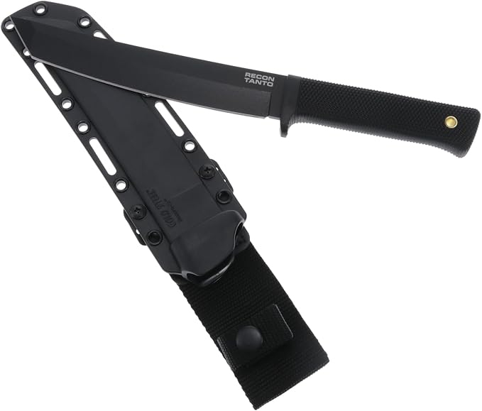 COLD STEEL Recon Tanto 7" SK-5 Razor-Sharp Blade 4.75" Kray-Ex Handle Military Tactical Fixed Blade Knife w/Secure-Ex Sheath
