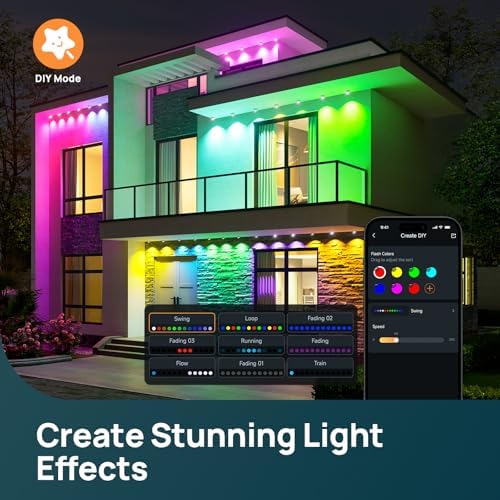 Linkind Permanent Outdoor Lights for House HP5, 150ft RGBTW Eave Lights