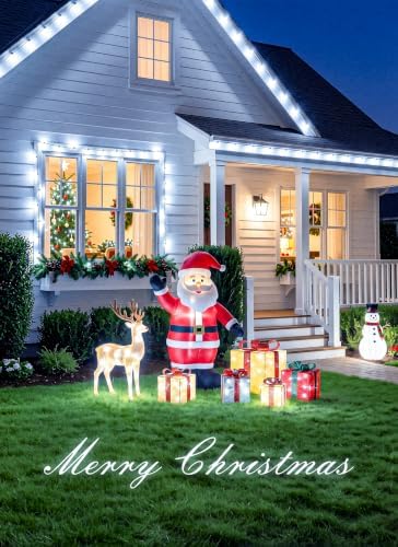 Brightown Christmas Lights Outdoor, 102FT 150LED C9 String Light with Clips