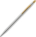 Cross Click Medalist Chrome with Gold-tone Appointments Ballpoint Pen - High-End Writing Tool for Versatile Use - Smooth Writing & Journaling - Elegant Accessory - Long-Lasting - Black Ink