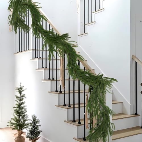 2PCS 6FT Christmas Norfolk Pine Garland