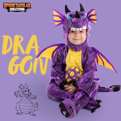 Spooktacular Creations Halloween Dragon Costume Toddler, Dinosaur Costume Kids with Eggs for Baby Halloween Dress Up Party